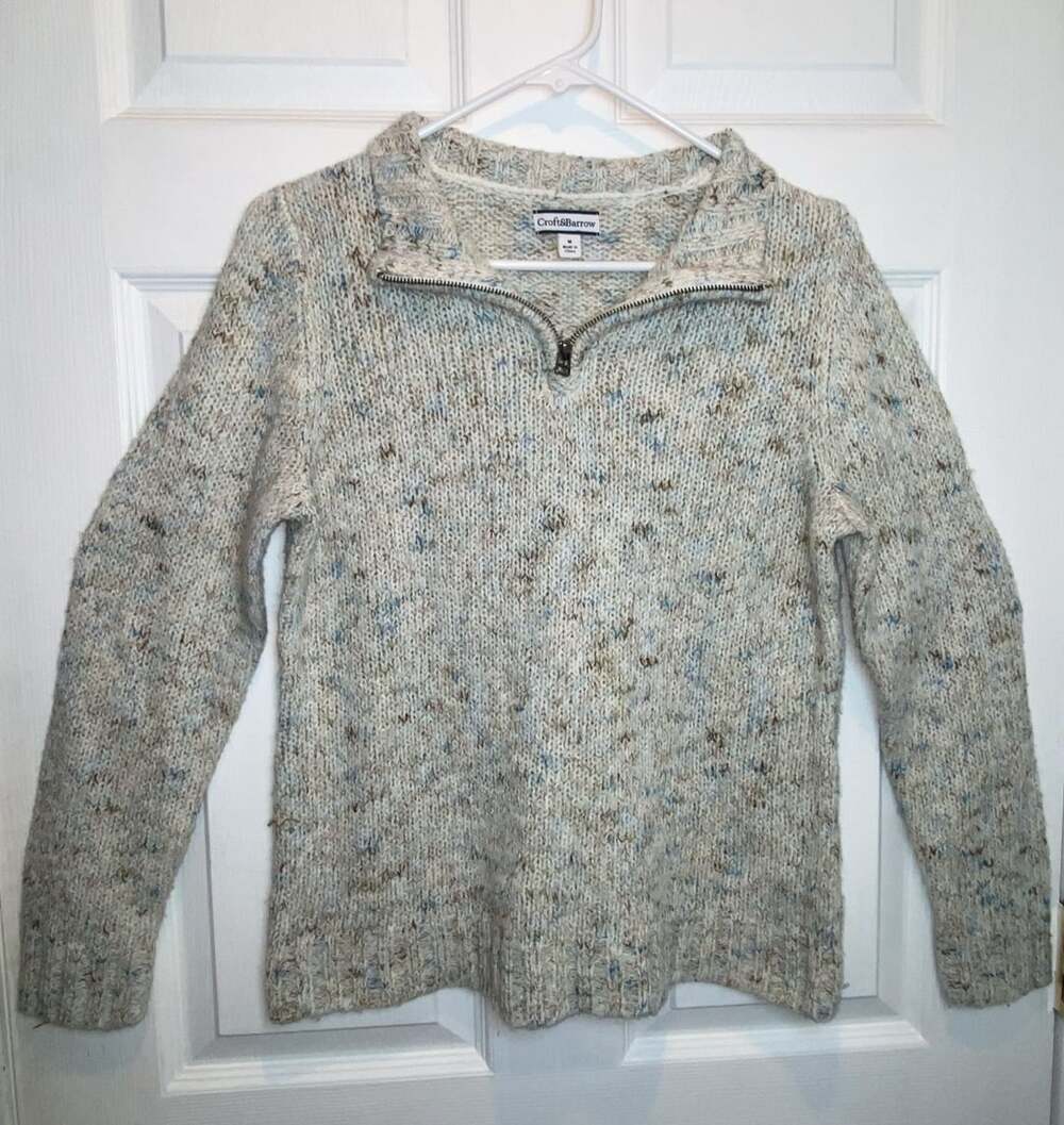 QuarterZip, Croft & Barrow Quarter Sweater Size M